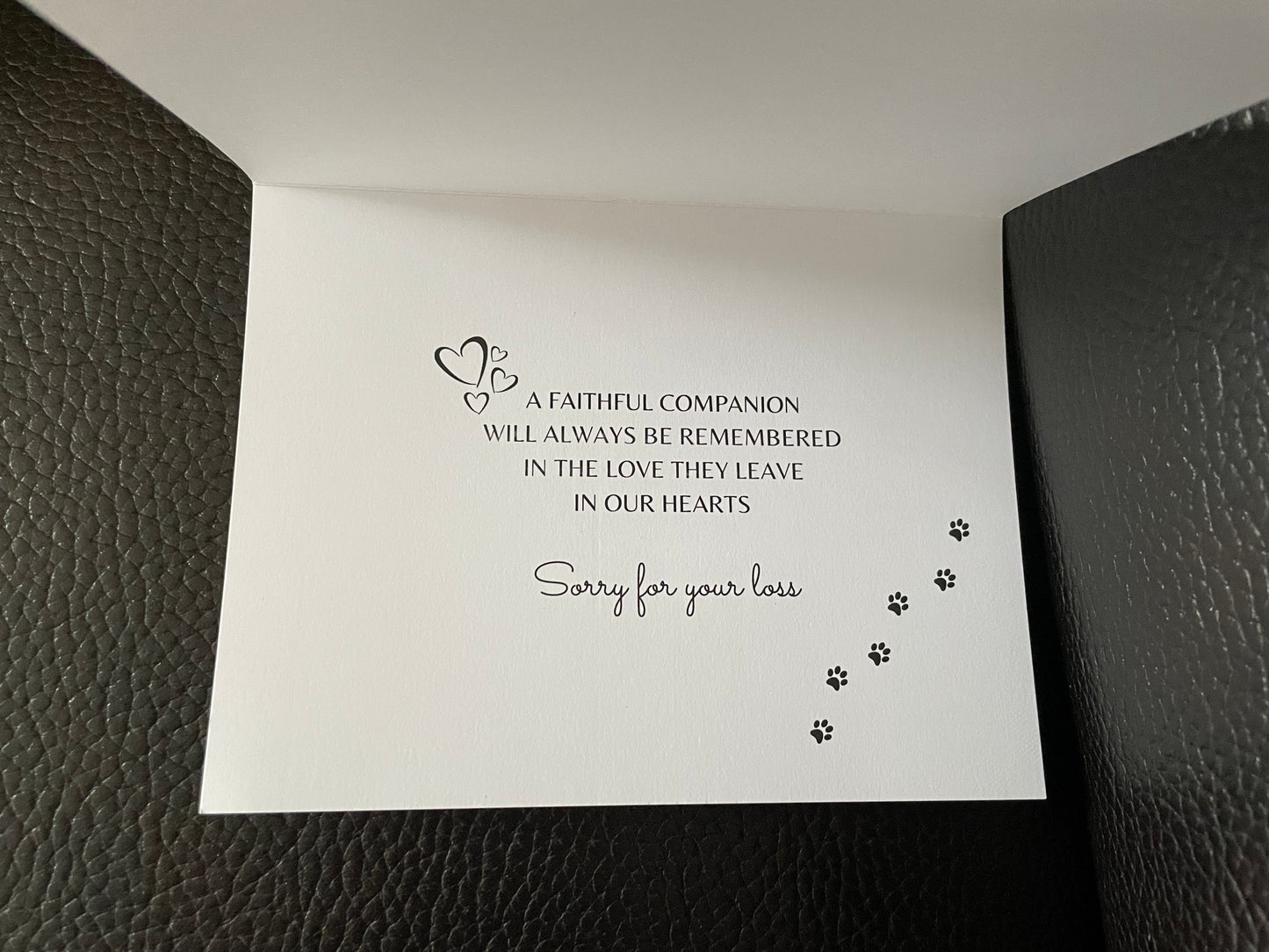 Folded Pet Sympathy Cards