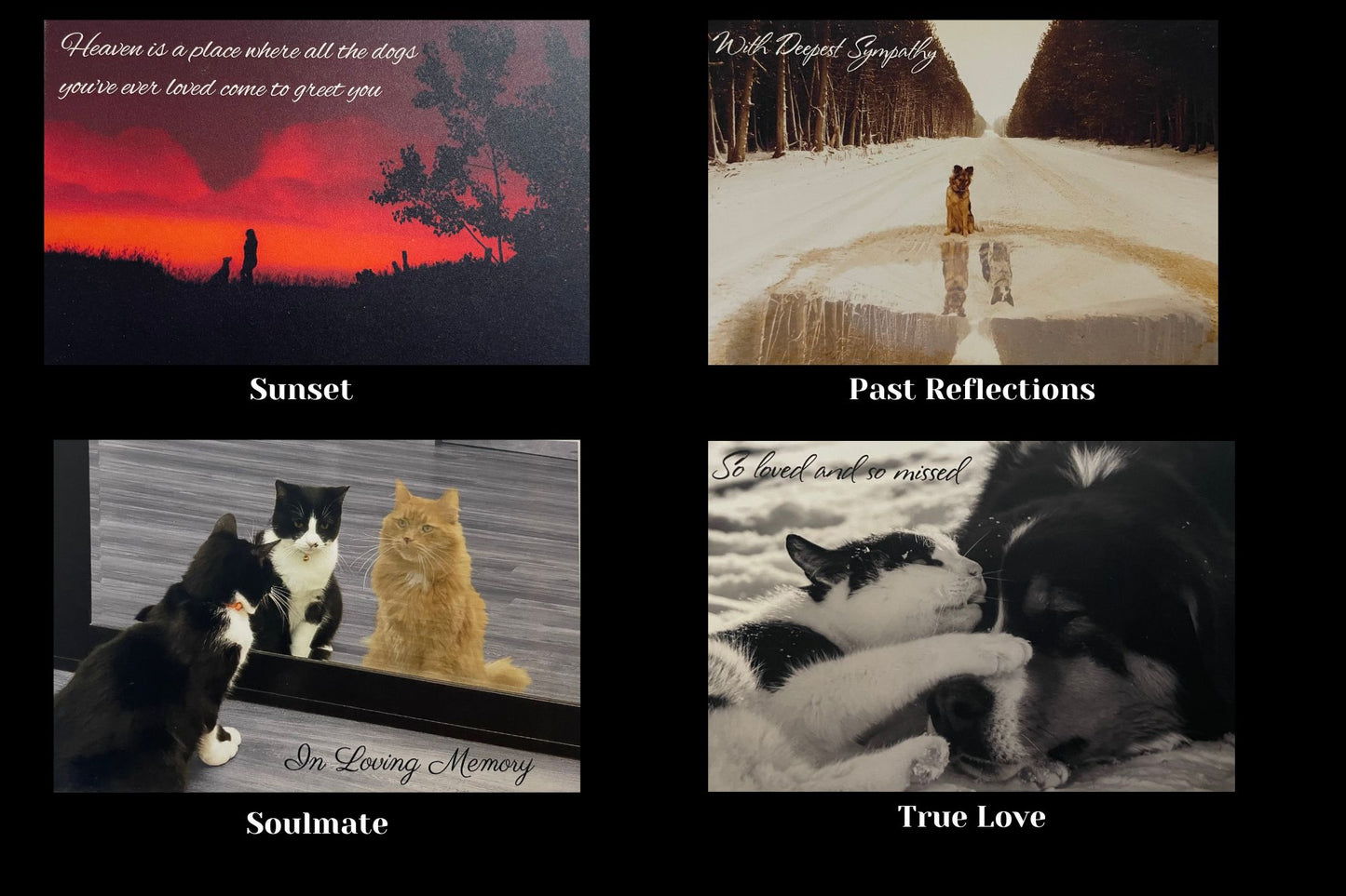 Folded Pet Sympathy Cards